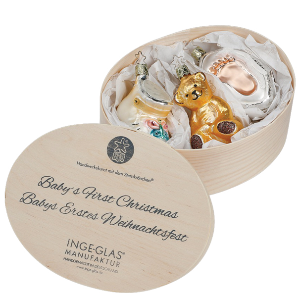 27ドイツINGE-GLAS Baby's First Christmas 4個 Inge Glas Baby's first Christmas